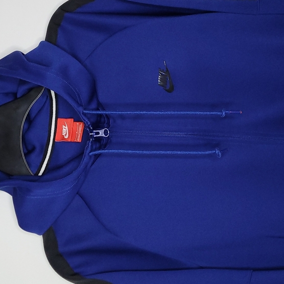 NIKE ▪︎ MEN'S FULL-ZIP BLUE HOODED SWEATSHIRT ▪︎ SIZE L - Picture 1 of 7